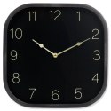Zegar Ścienny 30 cm VILDE Kwadratowy Czarno-Złoty Tworzywo Ozdobny