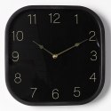 Zegar Ścienny 30 cm VILDE Kwadratowy Czarno-Złoty Tworzywo Ozdobny
