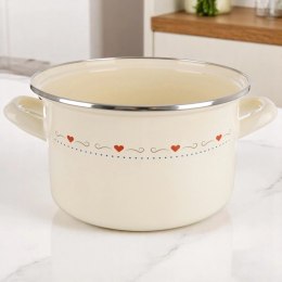 Garnek Emaliowany 4 L ORION TONCA Kremowy 22 cm Indukcja Zmywarka