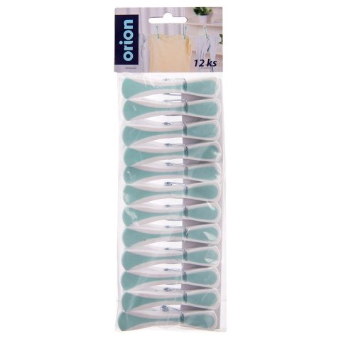 Klamerki na Pranie ORION Plastikowe 12 szt. Niebieskie Mocny Zatrzask