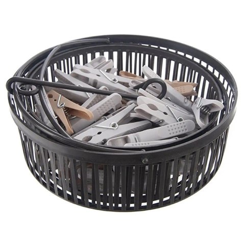 Klamerki na Pranie ORION 50 szt. w Składanym Koszyku Plastikowe