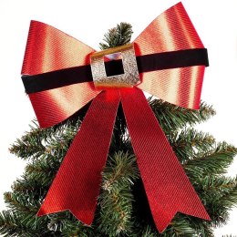 Kokarda Dekoracyjna Świąteczna HSD Duża 31 x 37 cm Czerwona na Choinkę