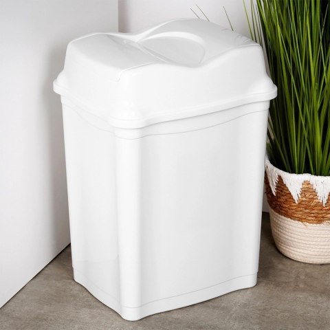 Kosz na Śmieci Plastikowy Biały 28 L ORION Wytrzymały i Pojemny