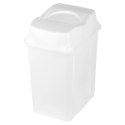 Kosz na Śmieci Plastikowy Biały 28 L ORION Wytrzymały i Pojemny