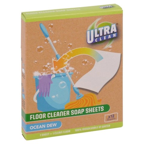 Listki do Mycia Podłóg ULTRA CLEAN 12 szt. Rozpuszczalne Zapachowe