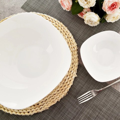 Miska Sałatkowa 25 cm 2 L Szkło Opalowe do Zmywarki i Mikrofali ORION