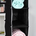 Organizer Wiszący do Szafy 6 Półek 30 x 15 x 84 cm STORAGE SOLUTIONS Czarny