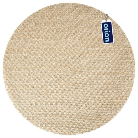 Podkładka na Stół Okrągła Jasnobeżowa Złota 38 cm HOME STYLING COLLECTION