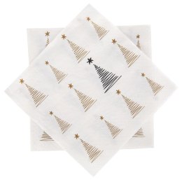 Serwetki Papierowe 20 szt. Choinka Złota 3-warstwowe 33 x 33 cm ORION