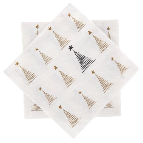 Serwetki Papierowe 20 szt. Choinka Złota 3-warstwowe 33 x 33 cm ORION