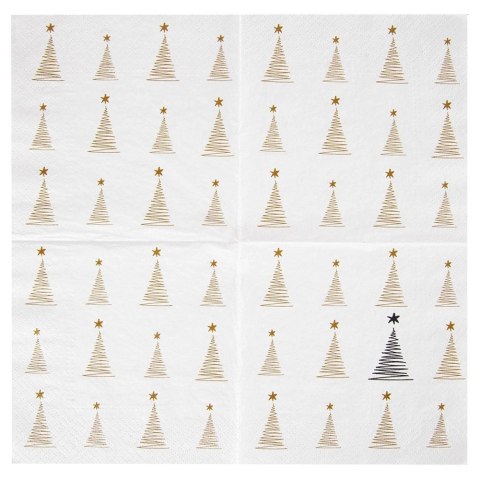 Serwetki Papierowe 20 szt. Choinka Złota 3-warstwowe 33 x 33 cm ORION