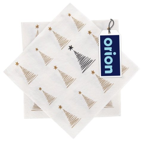 Serwetki Papierowe 20 szt. Choinka Złota 3-warstwowe 33 x 33 cm ORION