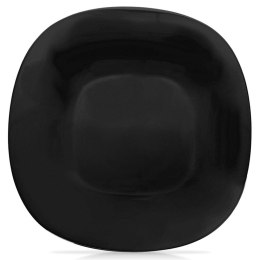 Talerz Deserowy Szklany Czarny LUNA Kwadratowy ORION Opalowy Zmywarka