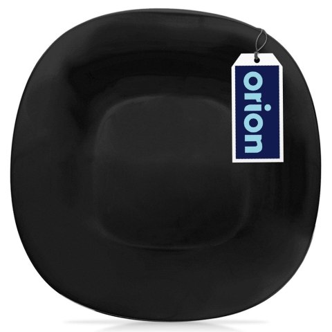 Talerz Deserowy Szklany Czarny LUNA Kwadratowy ORION Opalowy Zmywarka