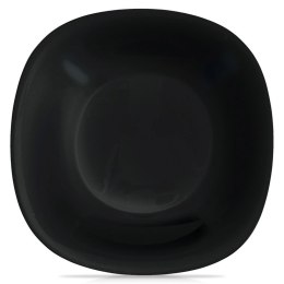 Talerz Obiadowy Głęboki Szkło Czarne LUNA Kwadratowy 650 ml ORION
