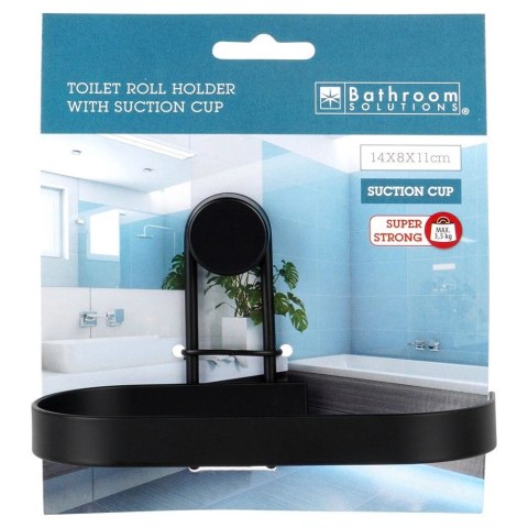 Uchwyt na Papier Toaletowy Metalowy BATHROOM na Przyssawkę 14 x 11 cm