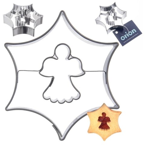 Wykrawacz do Ciastek Gwiazdka z Aniołkiem 5,5 cm Stal do Zmywarki ORION