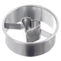 Wykrawacz do Ciastek Koło z Sercem 4,5 cm Stal Nierdzewna do Zmywarki ORION