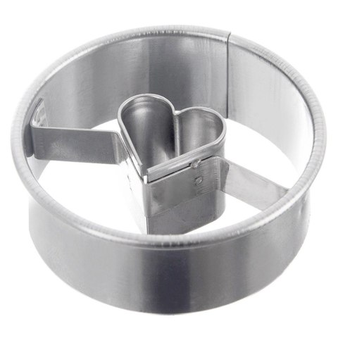 Wykrawacz do Ciastek Koło z Sercem 4,5 cm Stal Nierdzewna do Zmywarki ORION