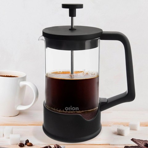Zaparzacz Tłokowy 650 ml ORION BLACK French Press Szkło i Stal