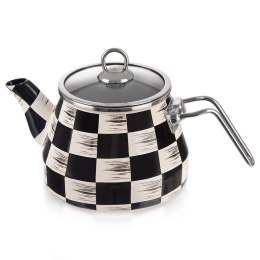 Czajnik Emaliowany ORION SZACHOWNICA 2 L ze Szklaną Pokrywką Indukcja