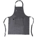 Fartuch Kuchenny Bawełniany ORION Szary Wiązany z Kieszenią 70x84 cm