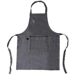 Fartuch Kuchenny Bawełniany ORION Szary Wiązany z Kieszenią 70x84 cm