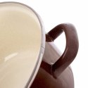 Garnek Emaliowany 4 L ORION BROWN Retro 22 cm Indukcja Zmywarka