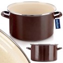 Garnek Emaliowany 11,5 L ORION BROWN Retro Duży 32 cm Indukcja