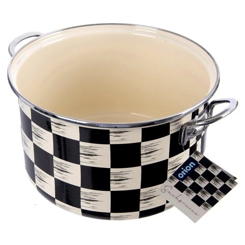 Garnek Emaliowany 6,5 L ORION SZACHOWNICA 26 cm Indukcja Zmywarka