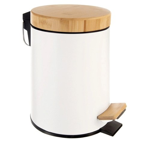 Kosz na Śmieci Metalowy z Pedałem Biały 3 L ORION WHITELINE Pojemny