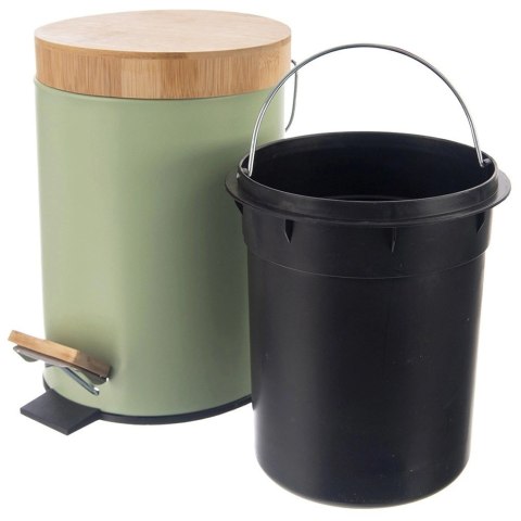 Kosz na Śmieci Metalowy z Pedałem Zielony 3 L ORION GREENISH Pojemny