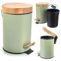 Kosz na Śmieci Metalowy z Pedałem Zielony 3 L ORION GREENISH Pojemny