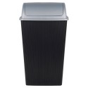 Kosz na Śmieci Plastikowy Czarny 38 L VILDE Wytrzymały i Pojemny