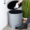 Kosz na Śmieci z Pedałem Plastikowy Szary 30 L ORION Wytrzymały i Pojemny
