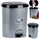 Kosz na Śmieci z Pedałem Plastikowy Szary 30 L ORION Wytrzymały i Pojemny