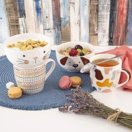 Kubek z Miseczką Porcelanowy 2 el. ORION Pies Zestaw Śniadaniowy
