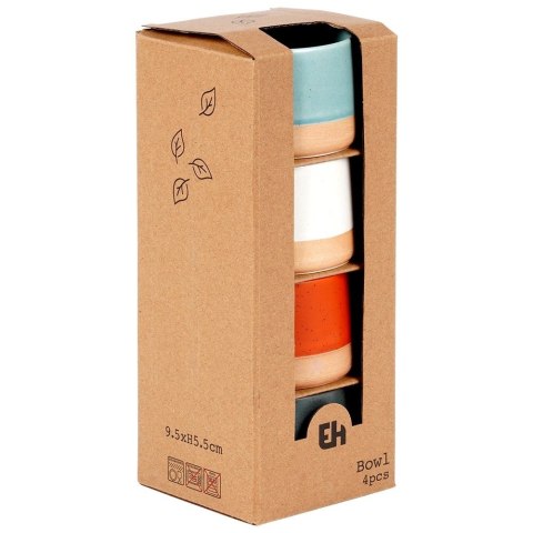 Miseczki na Przekąski 9,5 cm 220 ml Gres Zestaw 4 szt EXCELLENT HOUSEWARE