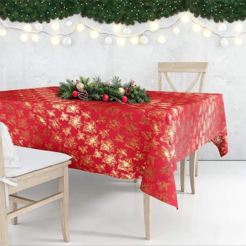 Obrus Świąteczny Plamoodporny 220 x 150 cm Czerwony EXCELLENT HOUSEWARE