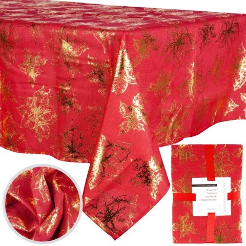 Obrus Świąteczny Plamoodporny 220 x 150 cm Czerwony EXCELLENT HOUSEWARE