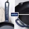Patelnia Żeliwna Emaliowana 26 cm ORION Litina do Indukcji i Grillowania