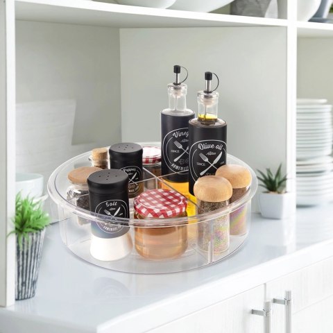 Organizer Obrotowy Dzielony 4 Sekcje Kuchnia Łazienka 30 cm ORION