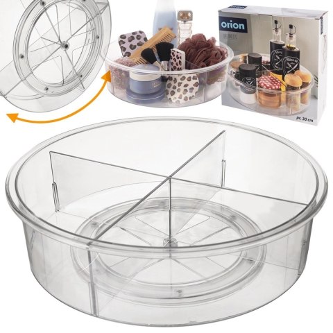 Organizer Obrotowy Dzielony 4 Sekcje Kuchnia Łazienka 30 cm ORION