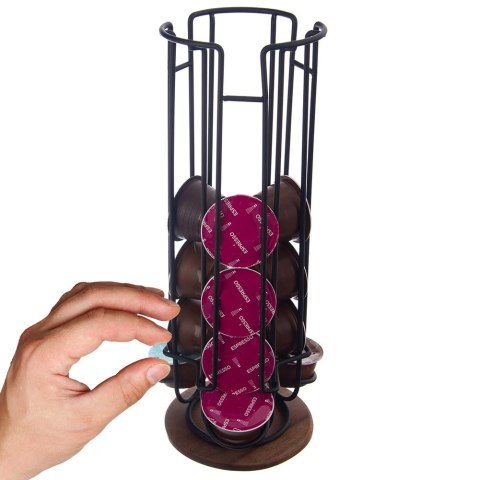 Stojak Obrotowy na Kapsułki Dolce Gusto Czarny RADKA 33,5 cm ORION