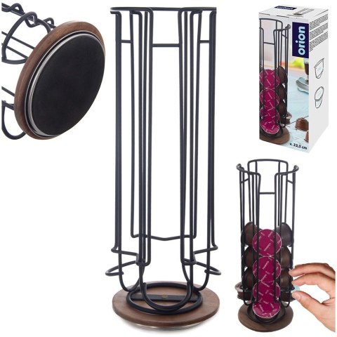 Stojak Obrotowy na Kapsułki Dolce Gusto Czarny RADKA 33,5 cm ORION