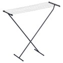 Suszarka na Pranie Ubrania Składana Metalowa Solidna Czarna VILDE 91 x 84cm