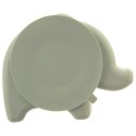 Talerz dla Dziecka Silikon Dzielony Słonik ORION Przyssawka Zielony