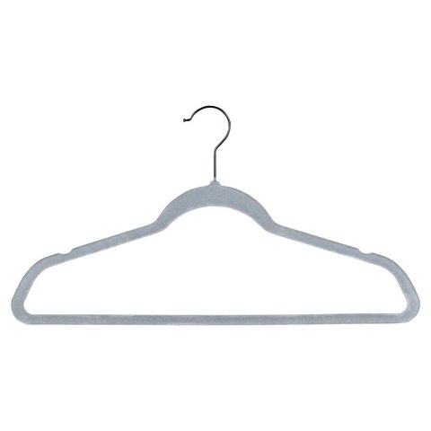 Wieszaki na ubrania welurowe szare obrotowe 45x24,5 cm 10 szt.