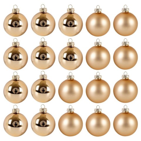 Bombki Choinkowe Home Styling Collection Złote 6 cm Szklane 20 szt.