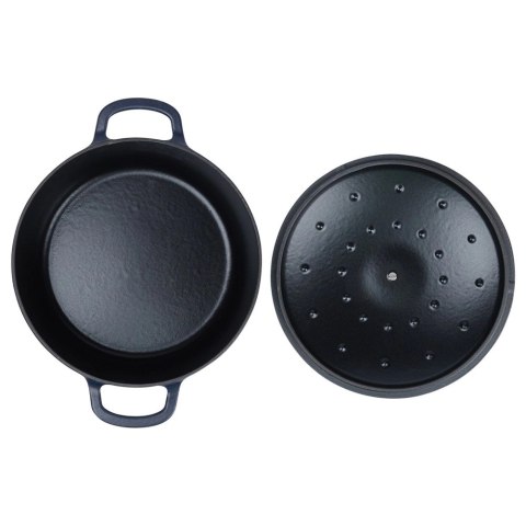 Garnek Żeliwny 5,2 L LITINA Emaliowany 26 cm Granatowy Indukcja